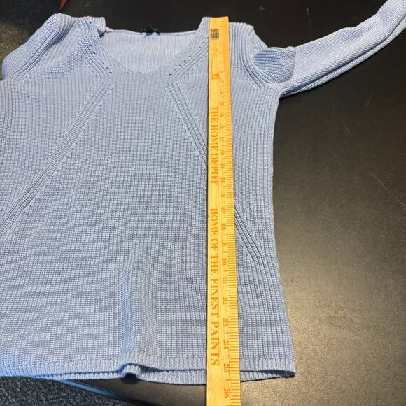 Talbots Sweater Women's Size Small S Knit LS Pima Cotton Lavender Blue - Picture 6 of 8